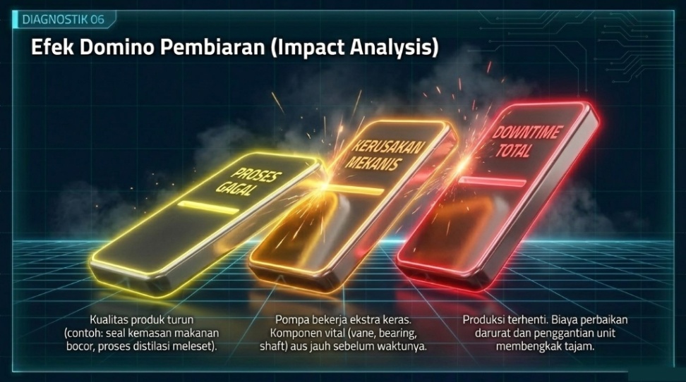 Dampak yang akan terjadi karena pressure vacuum pump tak normal