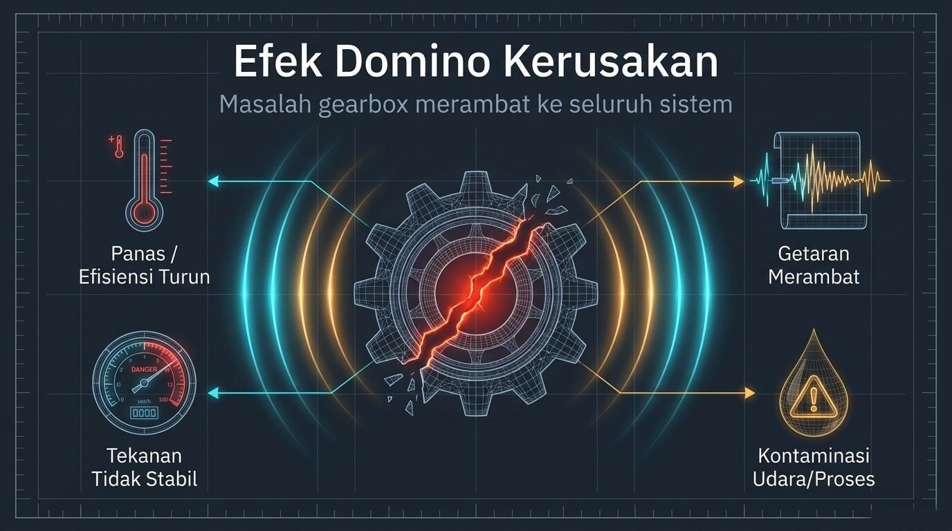 gearbox reduksi - dampak gearbox bermasalah