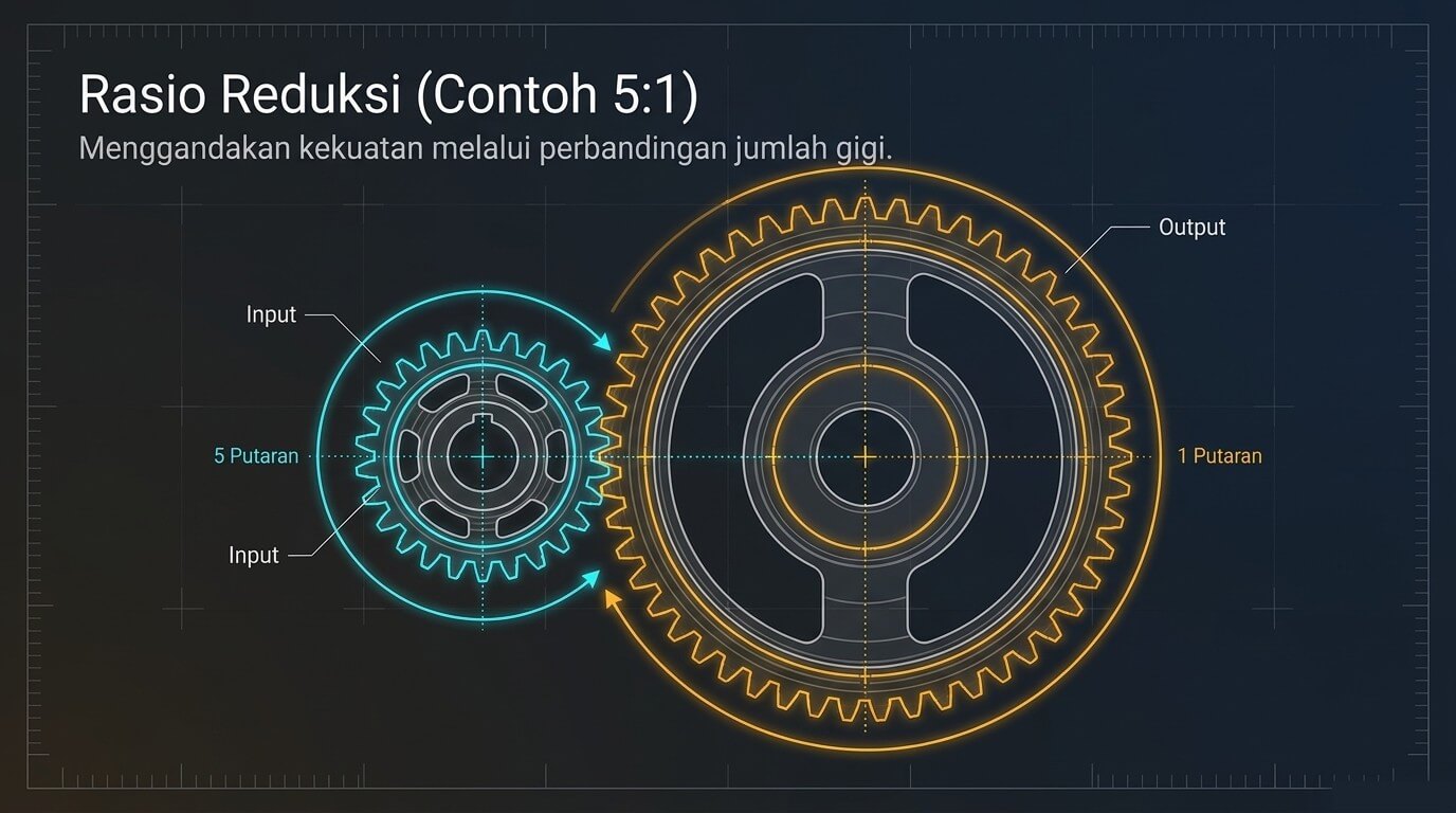 gearbox reduksi - konsep rasio reduksi
