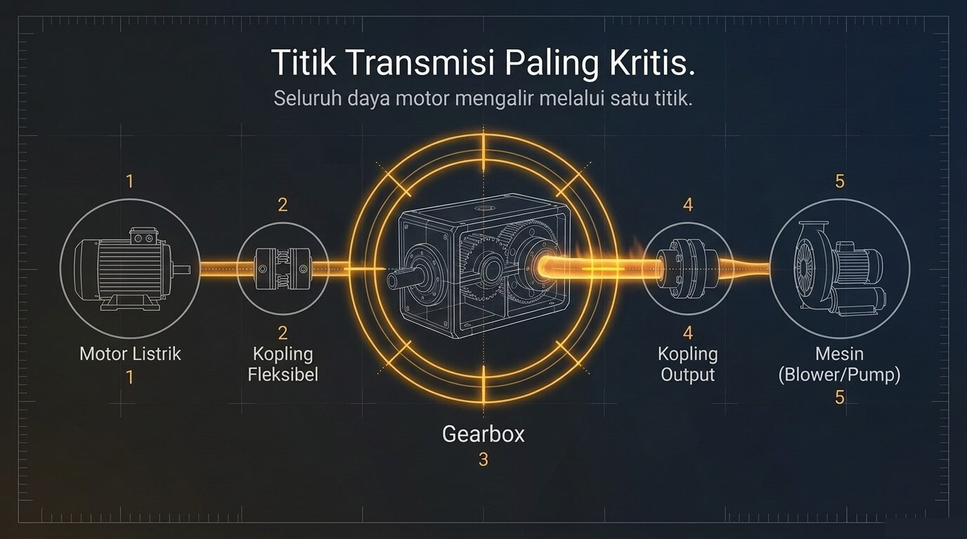 gearbox reduksi - posisi gearbox