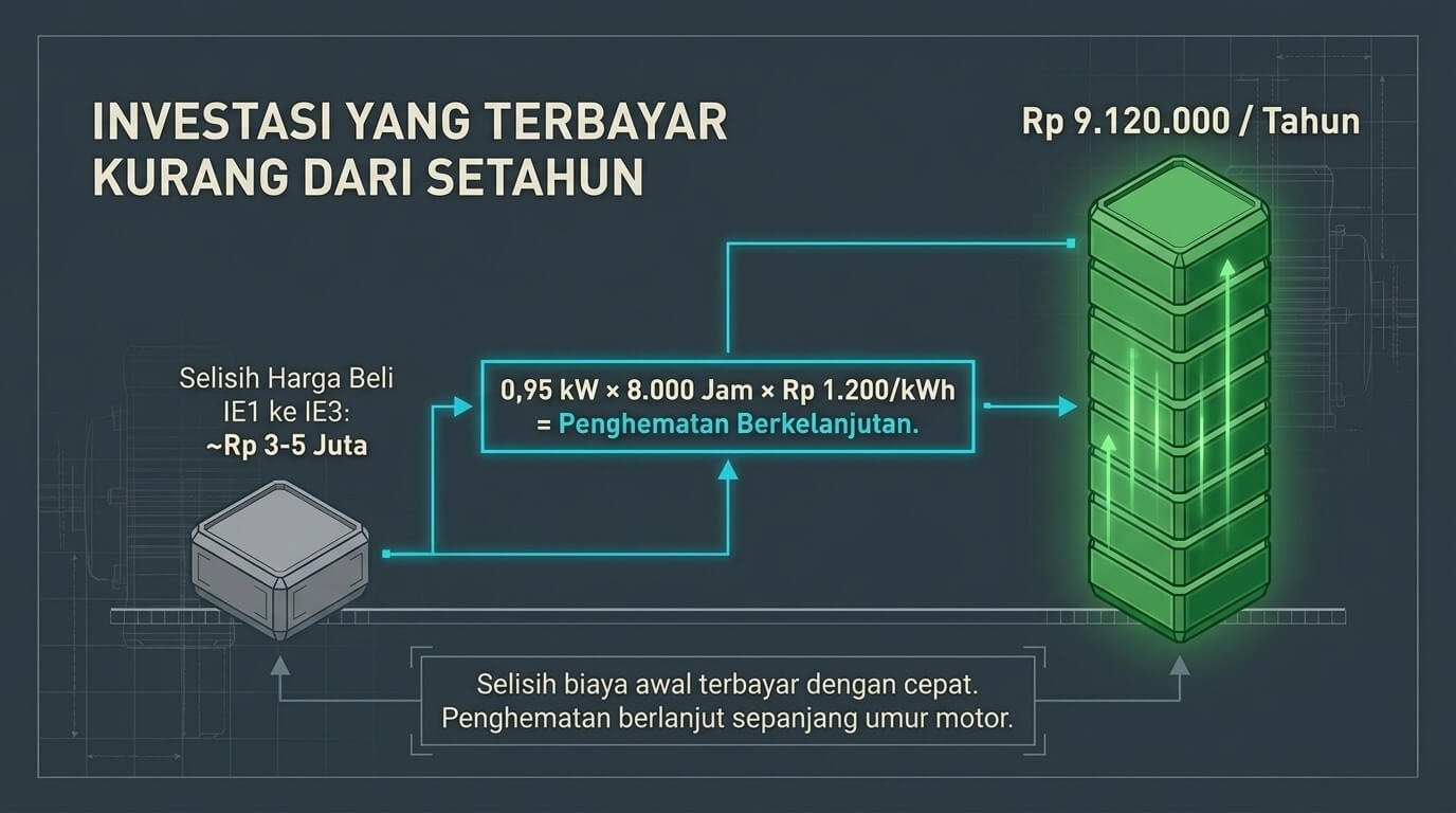 efisiensi motor - analisis penghematan