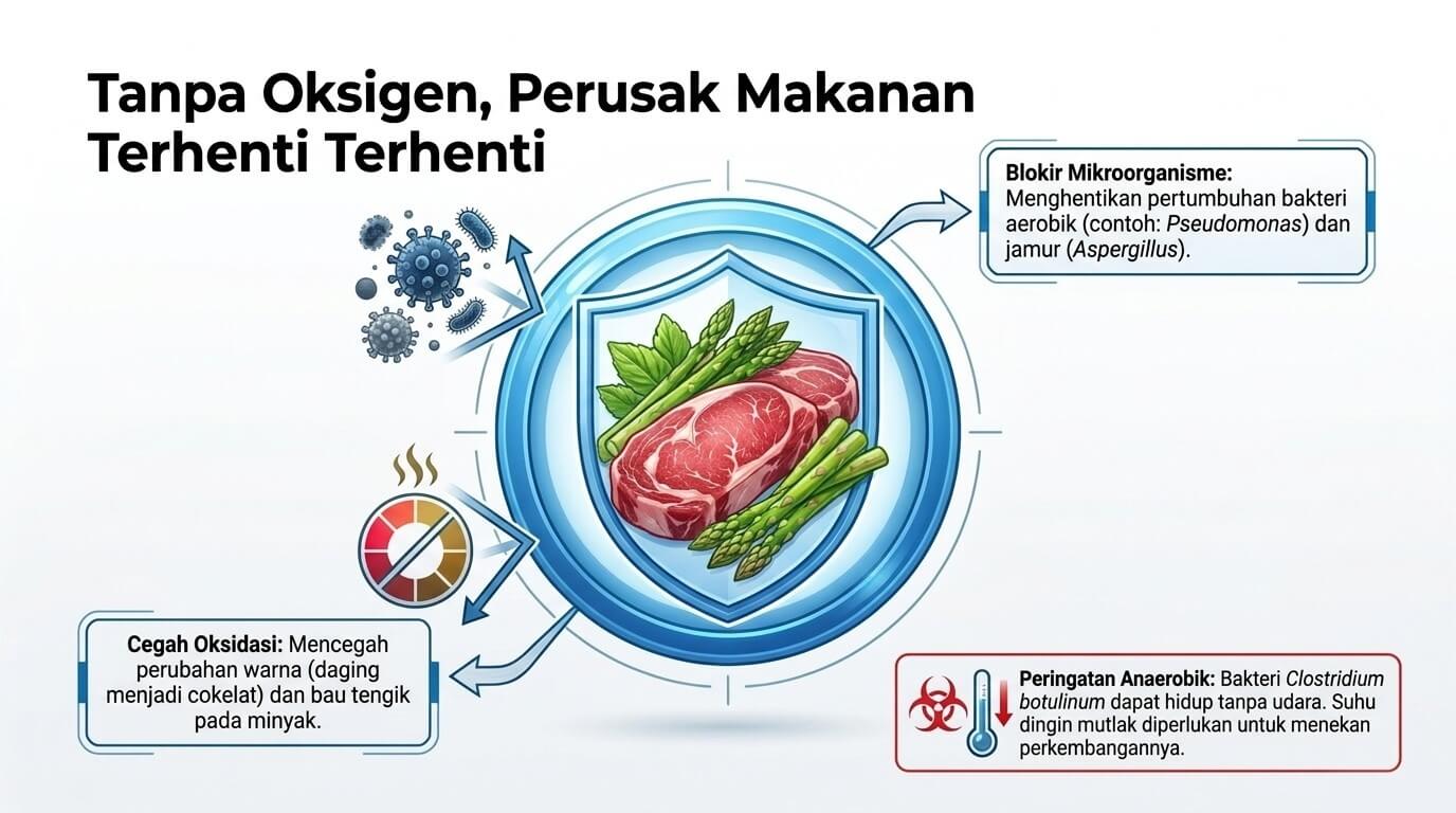 vacuum packaging - mencegah pertumbuhan bakteri