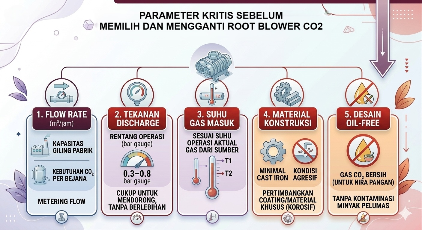 parameter memilih root blower pabrik gula