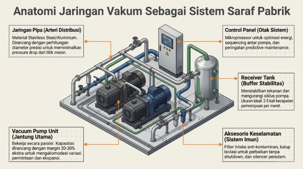 Komponen central vacuum system