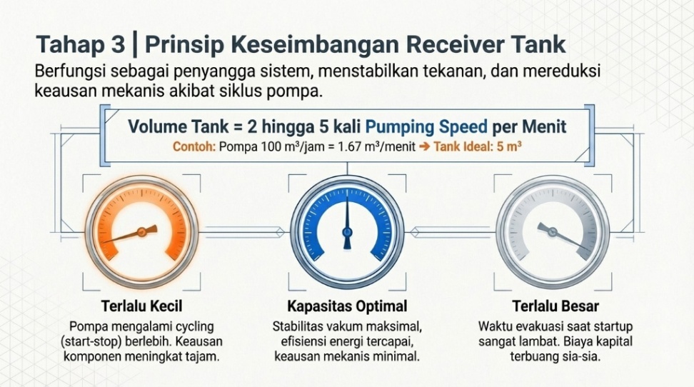 Ukuran receiver tank central vacuum system