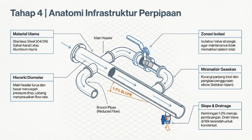 Desain sistem perpipaan central vacuum system