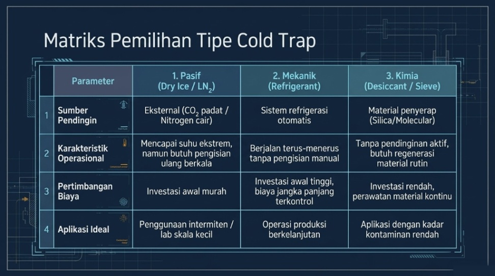 jenis cold trap